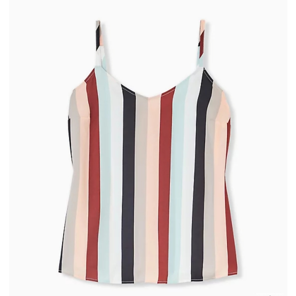 Sophie-Multi Stripe Charmeuse Swing Cami Torrid 1/1x